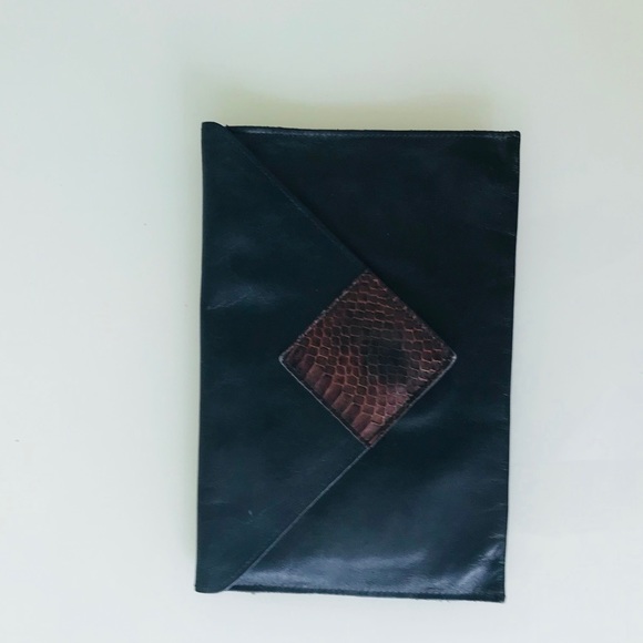 David mehler for Dame Black Leather Clutch - Picture 2 of 7